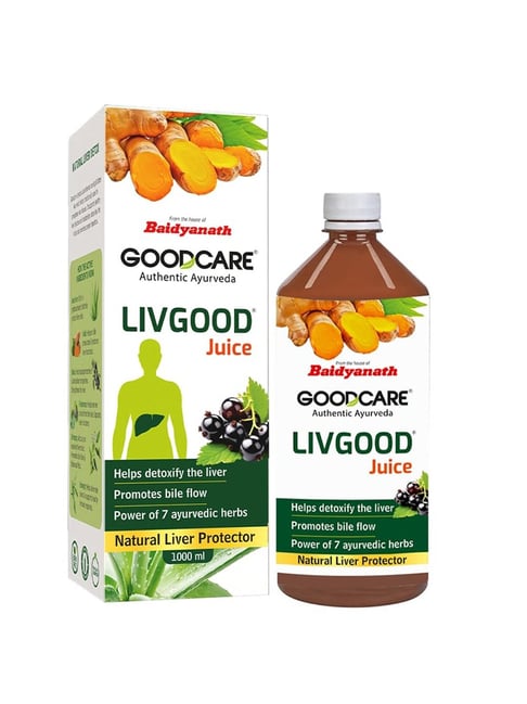 Goodcare Liv Good Juice - Power of 7 Ayurvedic Herbs Helps Detoxify Liver & Strengthens Liver Tissue