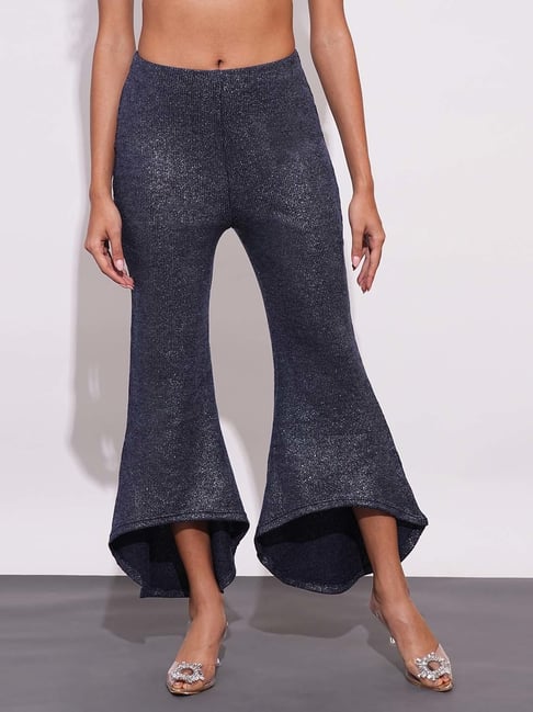 Globus Navy Textured Treggings-picture-26