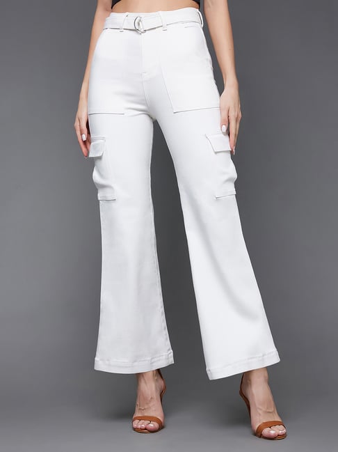 Miss Chase White Denim Slim Fit High Rise Jeans-picture-14