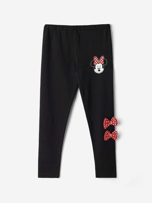 The Souled Store Girls Black Cotton Printed Minnie Mouse Legging-picture-26