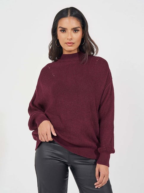 Styli Pink Plain Sweater-picture-27