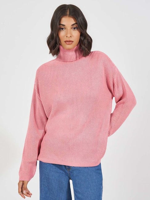 Styli Pink Plain Sweater-picture-25