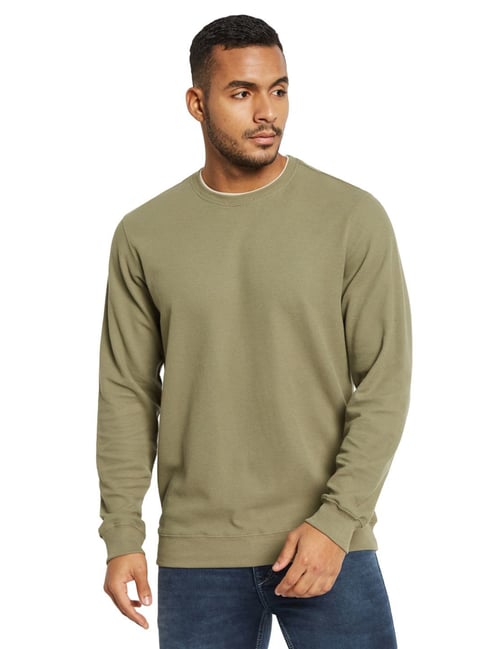 Octave Light Olive Regular Fit Sweatshirt-picture-48