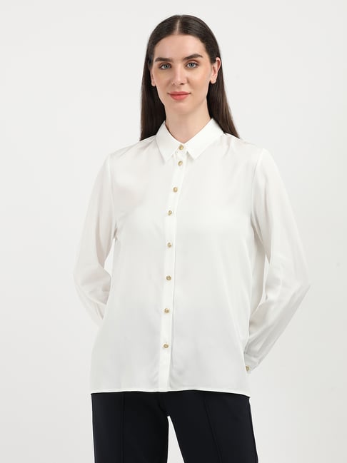 TOMMY HILFIGER White Regular Fit Shirt