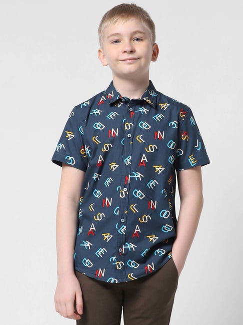 Jack & Jones Junior Boys Poseidon Cotton Printed Shirt-picture-38