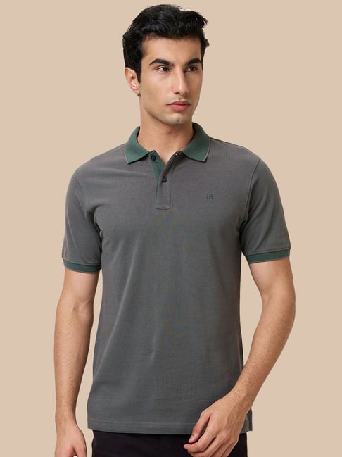 Raymond Green Cotton Slim Fit Polo T-Shirt-picture-28