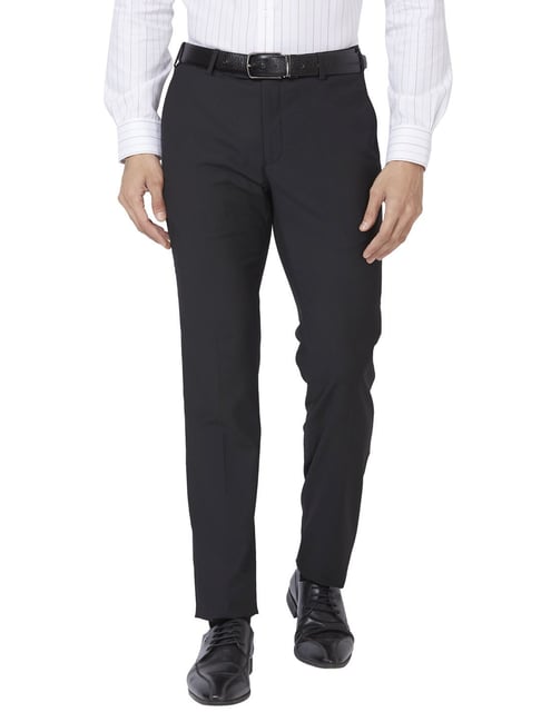Raymond Black Slim Fit Trousers-picture-16