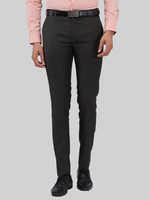 Raymond Brown Slim Fit Checks Trousers-picture-29