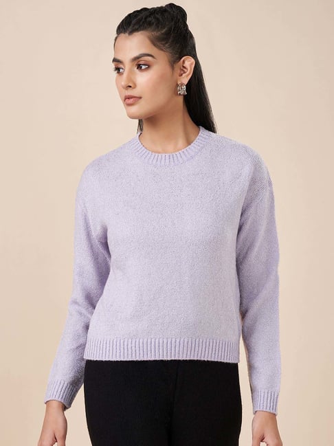 Akkriti by Pantaloons Purple Solid Sweater-picture-26