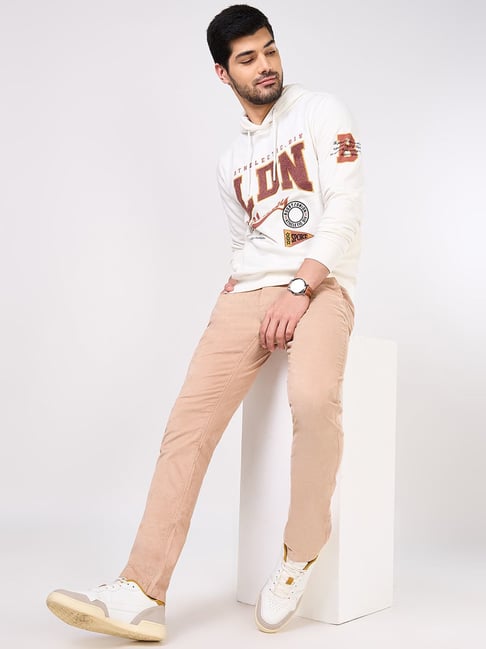 Byford By Pantaloons Dew Cotton Slim Fit Trousers