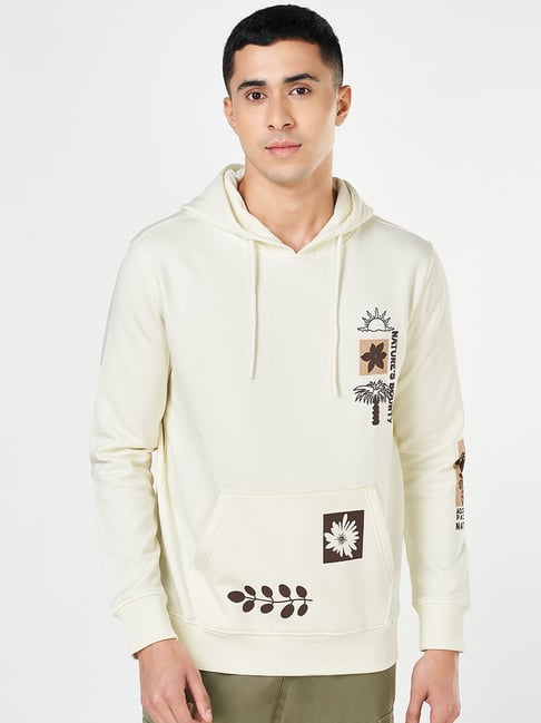 urban ranger by pantaloons egret cotton regular fit printed sweatshirt