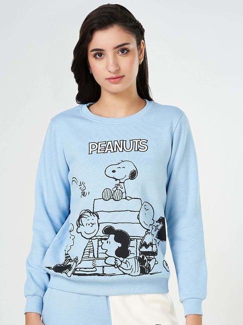 Honey by Pantaloons Turquoise Cotton Printed Sweatshirt-picture-30