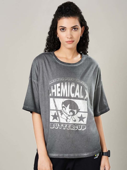 Ajile by Pantaloons Grey Cotton Printed Top-picture-207