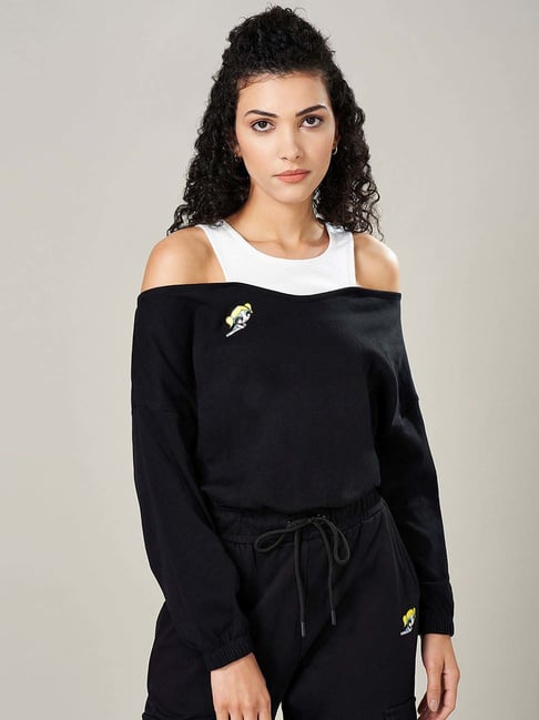 Ajile by Pantaloons Black Cotton Plain Top-picture-75