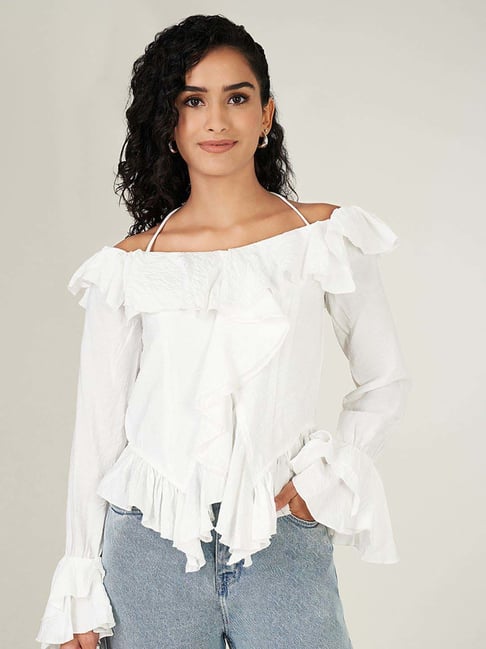 People by Pantaloons White Plain Top