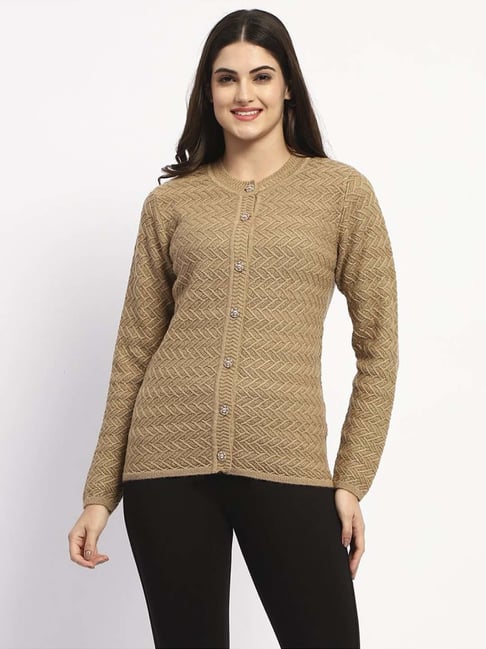 MADAME Brown Self Cardigan-picture-27