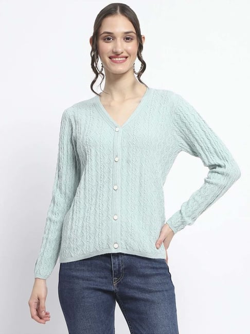 MADAME Blue Self Cardigan-picture-43