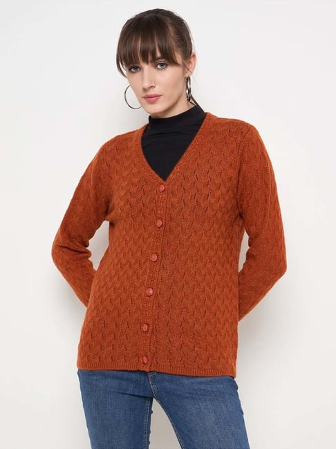 MADAME Orange Self Cardigan-picture-35