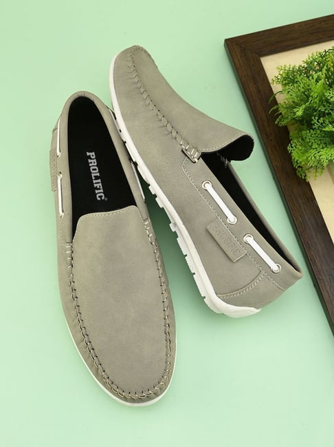 Prolific Men's Grey Boat Shoes-picture-39
