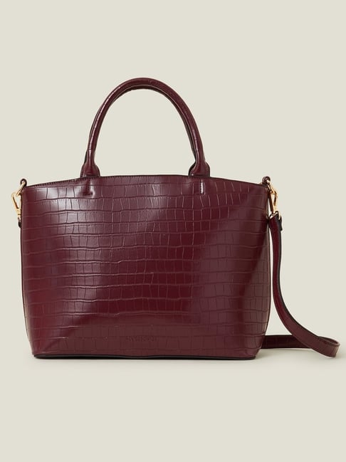Accessorize London Maroon Textured Handbag-picture-35