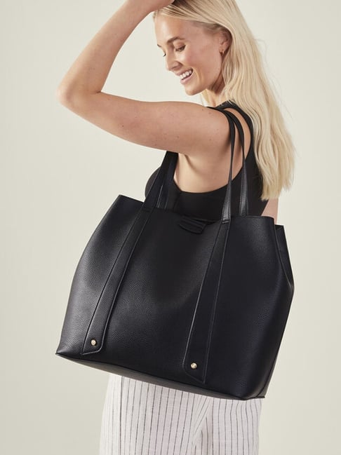 Accessorize London Black Solid Shoulder Handbag-picture-39