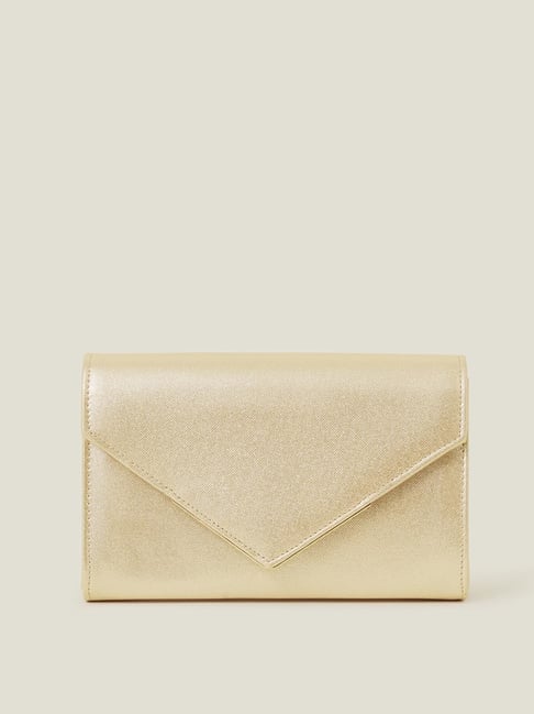 Accessorize London Gold PU Envelope Clutch
