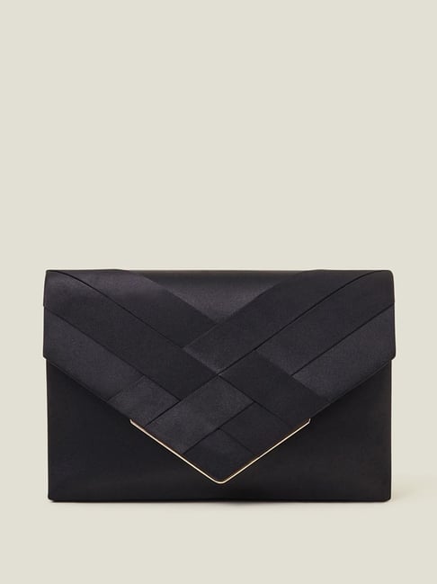 Accessorize London Black Polyester Envelope Clutch-picture-31