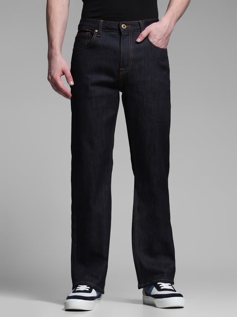 Jack Jones Blue Cotton Bootcut Denim Jeans