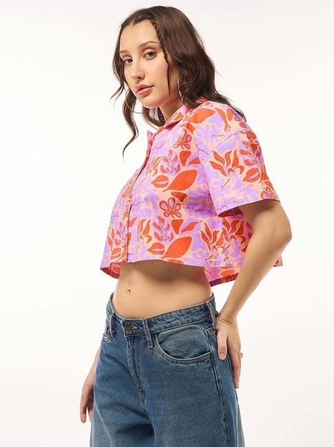 Bewakoof Multicolor Printed Crop Shirt-picture-29