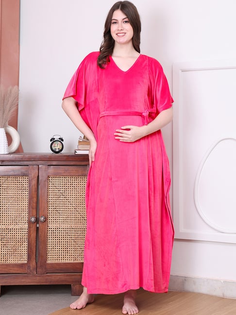 pink velvet maternity dress Shop Pinks Chic Bump Club