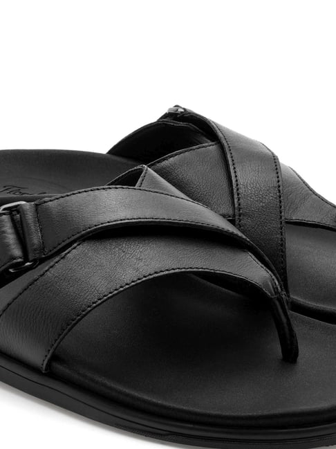 Buy Florsheim Men's Comet Black Cross Strap Sandals for Men at