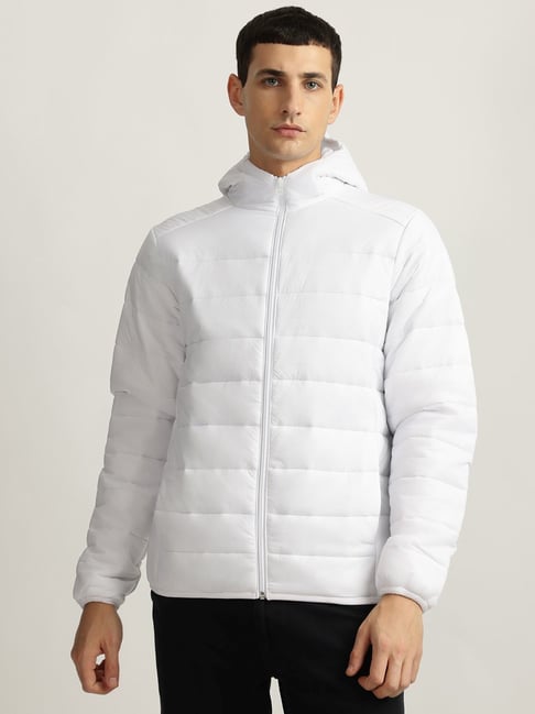 Lindbergh White Regular Fit Quilted Hooded Jacket-picture-41