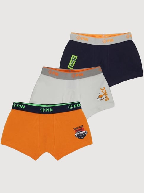 3PIN Boys Multicolor Cotton Solid Innerwear