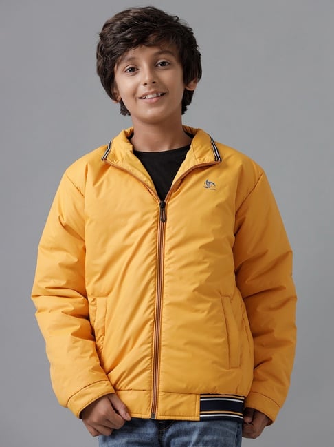 Under Fourteen Only Boys Orange Cotton Jacket-picture-32