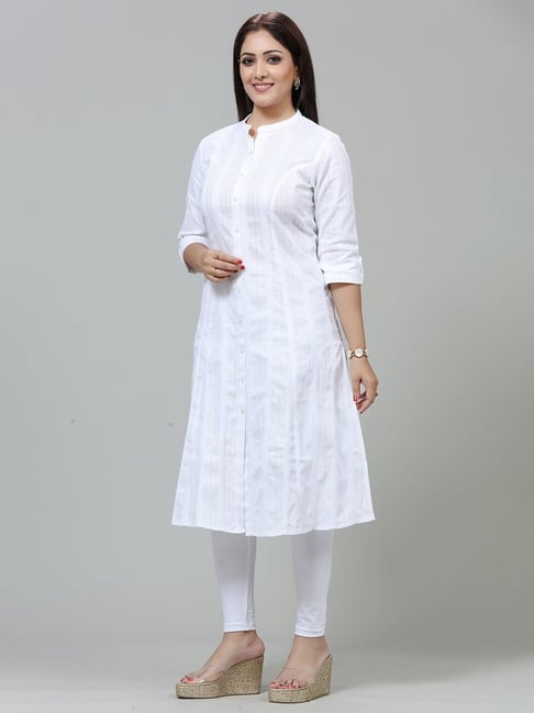 Cotton Culture White Solid Kurta-picture-19