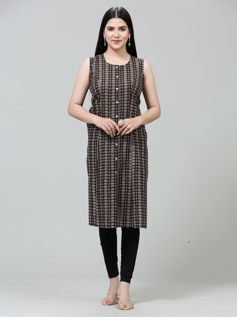 Cotton Culture Brown Printed Kurta-picture-40