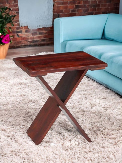 Ikiriya Darcy Brown Sheesham Wood Contemporary Tea Table in Honey Finish-picture-35