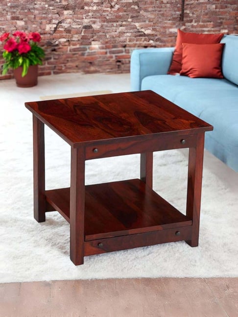 Ikiriya Camden Brown Sheesham Wood Contemporary Coffee Table in Honey Finish-picture-34