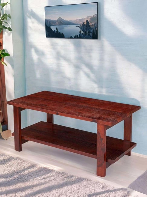 Ikiriya Aroda Brown Sheesham Wood Contemporary Coffee Table in Honey Finish-picture-40