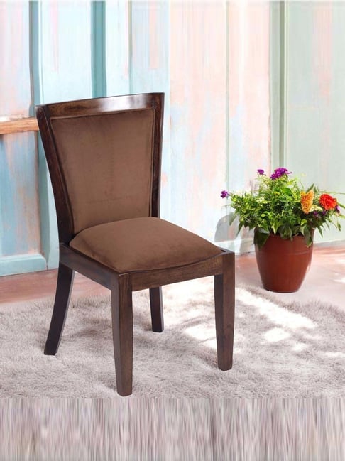 Ikiriya Newport Taupe Brown Sheesham Wood Accent Dining Chair