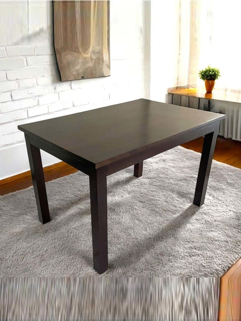 Ikiriya Oakmont Brown Sheesham Wood Contemporary Dining Table in Dark Walnut Finish-picture-17