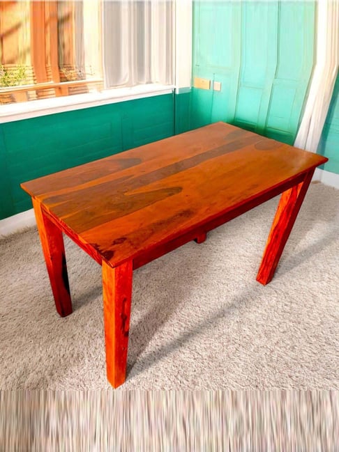 Ikiriya Oakmont Brown Sheesham Wood Contemporary Dining Table in Honey Finish-picture-37