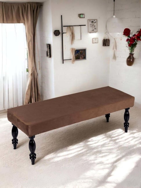 Ikiriya Cairo Taupe Brown Sheesham Wood Accent Bench