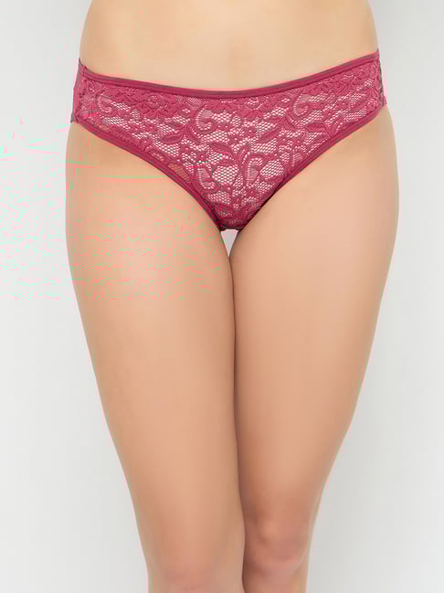 Clovia Pink Lace Regular Fit Panty-picture-33