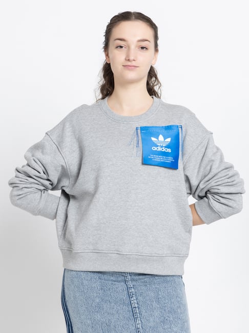 Buy adidas Black LOOSE Printed Sweatshirts for Women Online Tata
