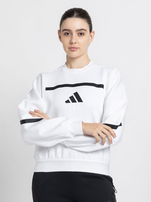 Buy adidas Black LOOSE Printed Sweatshirts for Women Online Tata