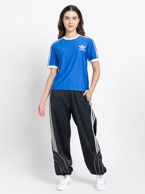 adidas Originals Blue LOOSE Stripes T-Shirt