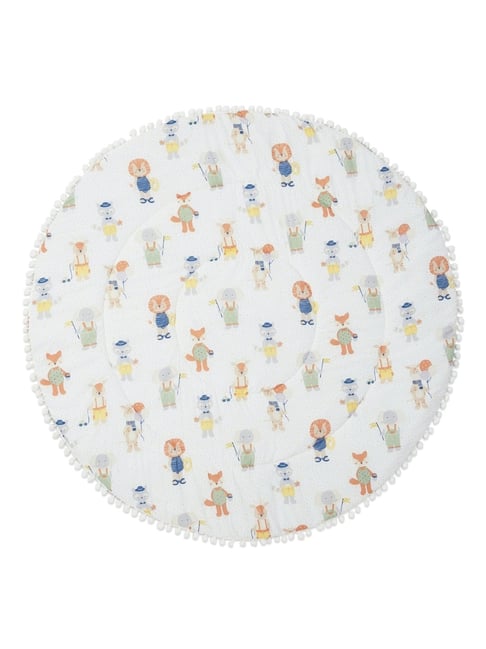 Haus & Kinder Printed Blue Cotton Playmat (0-24 Months)