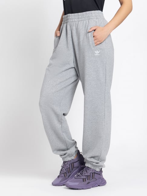 Sweatpants Adidas Women Gray Adidas Women's Fleece Pant Grey/White