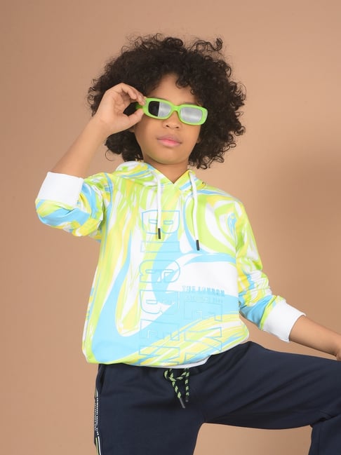 Crimsoune Club Boys Green Cotton Blend Printed Sweatshirt-picture-32